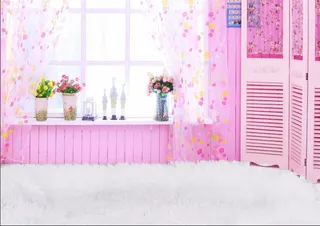 儿童粉色外窗背景