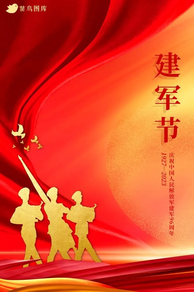 八一建军节建军成立96周年纪念海报(2000x3000)psd模版下载