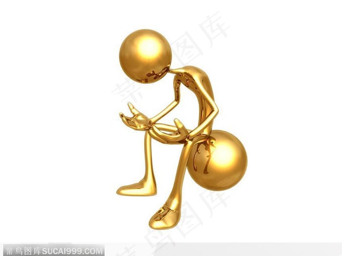 3D小金人-无奈表情