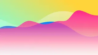 极简剪纸波浪弥散光渐变背景图