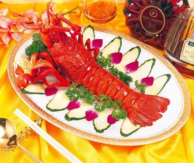 新鲜鲜艳大龙虾照片