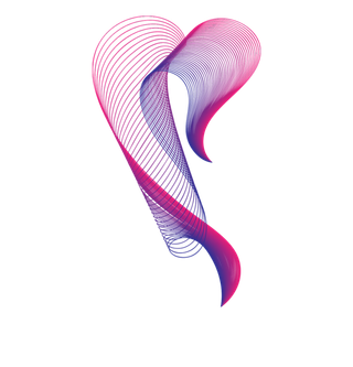 紫色波纹渐变线条科技电商免抠png