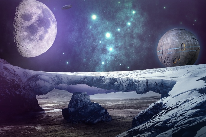 元宇宙世界风景背景墙