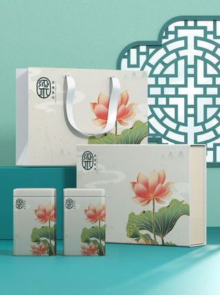 国风高档茶叶包装盒袋罐瓶LOGO标贴展示VI智能贴图样机PSD素材