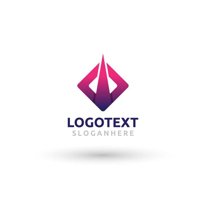 图标标识标志立体几何图形企业商标VI品牌LOGO设计模板AI矢量素材