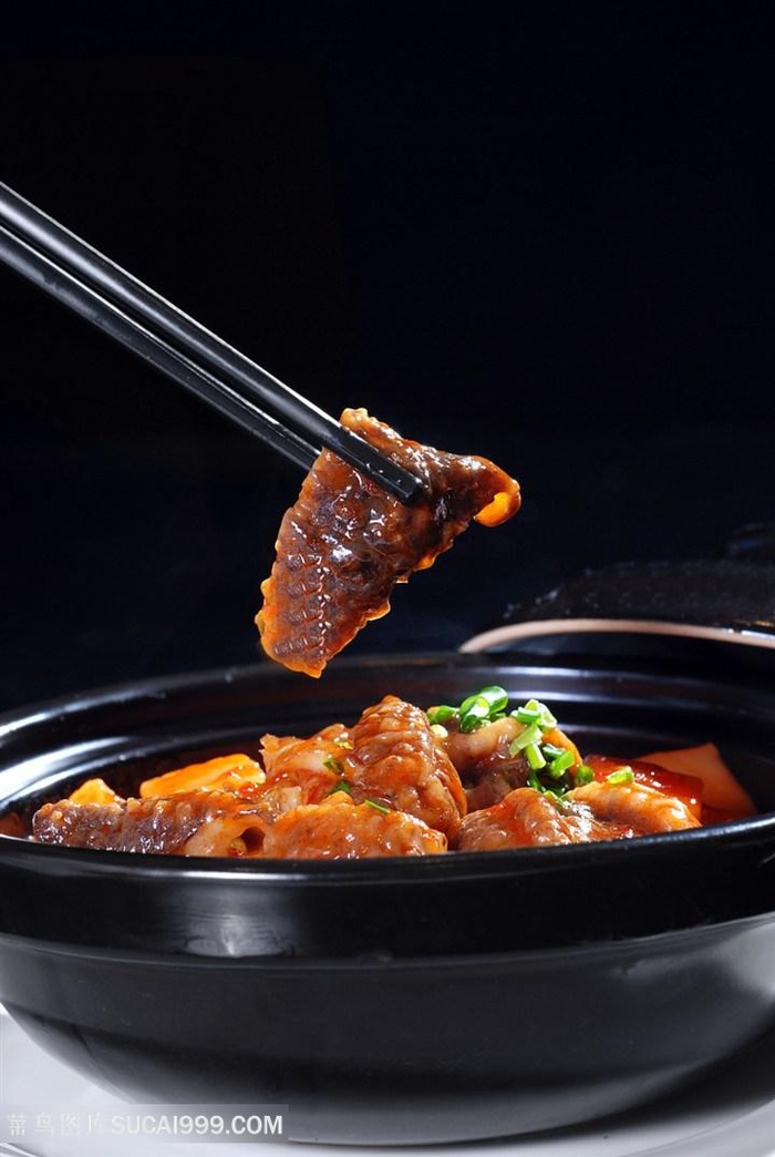 凉粉烧海参中华美食摄影图