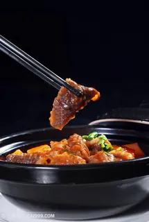 凉粉烧海参中华美食摄影图 凉粉烧海参中华美食摄影图