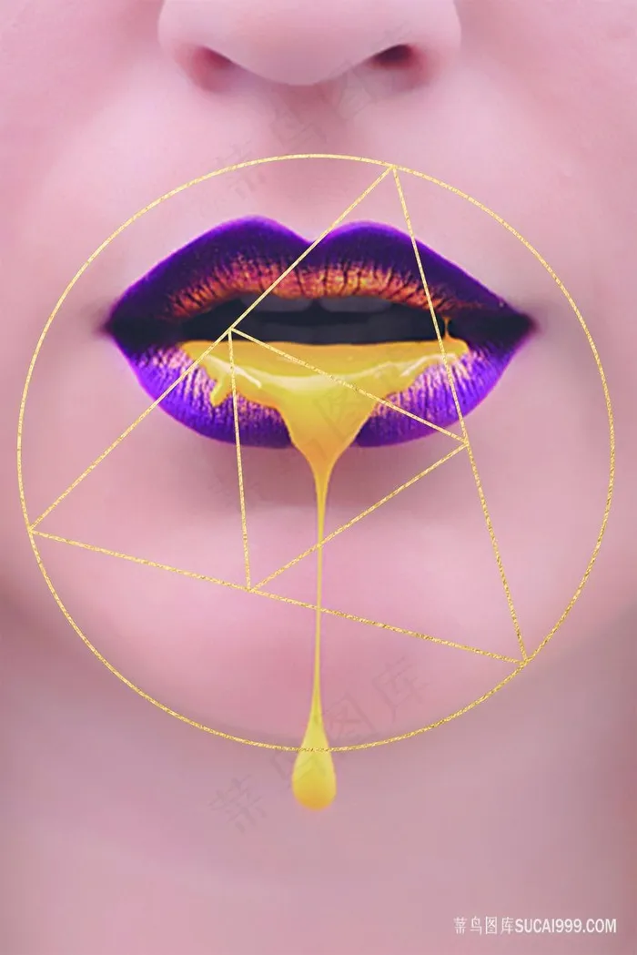 紫色嘴唇高清艺术装饰画