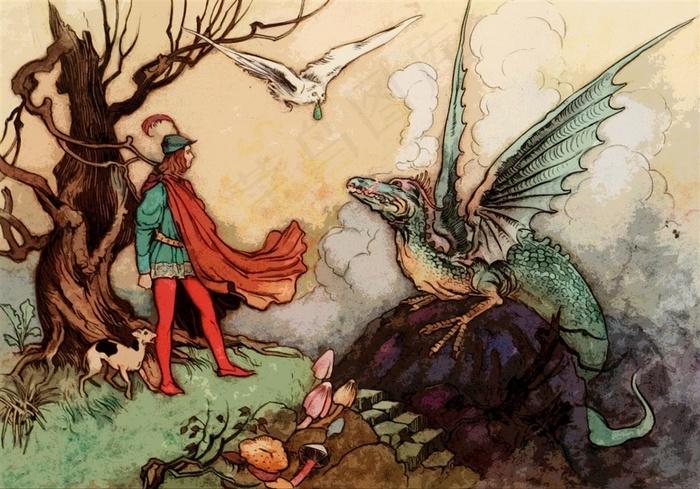 童话题材人物插画素材