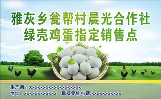 绿壳鸡蛋海报