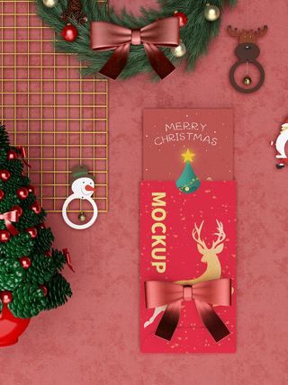 圣诞卡片样机展示PSD素材