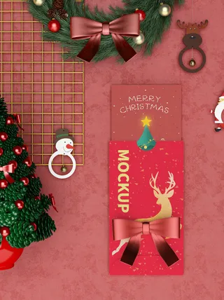 圣诞卡片样机展示PSD素材