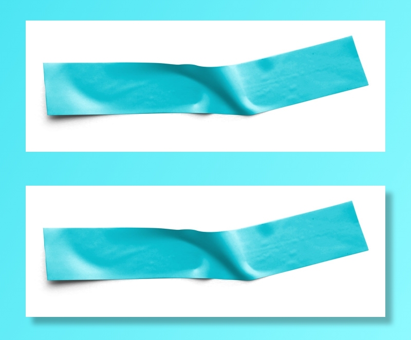 一条不平滑的不干胶贴实拍素材