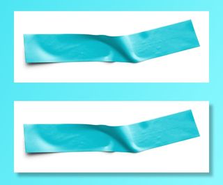 一条不平滑的不干胶贴实拍素材