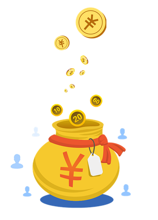 钱袋子财富发财图标