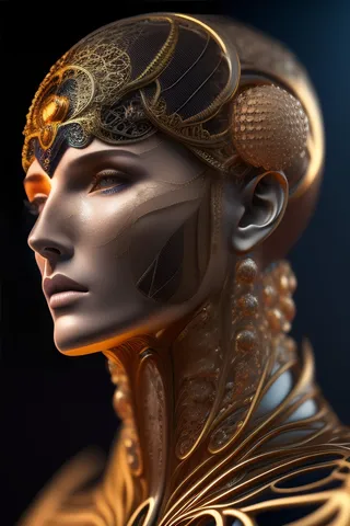 ai机器人人工大脑外星人插画