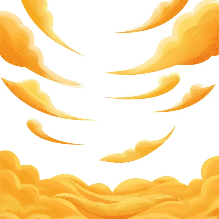 中国风国潮祥云插画手绘云彩图案海报云层装饰背景PSD设计素材(2000x2000)psd模版下载