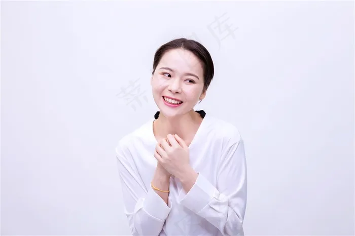清新美女素颜摄影特写
