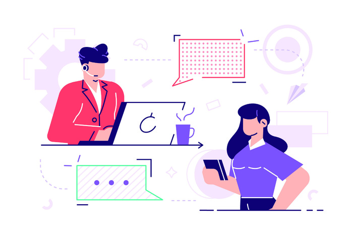 扁平化人物场景办公互联网等距ai矢量设计网页海报UI素材插画