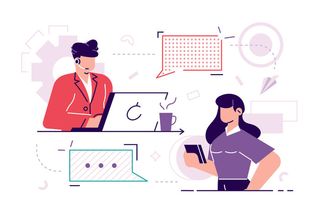 扁平化人物场景办公互联网等距ai矢量设计网页海报UI素材插画