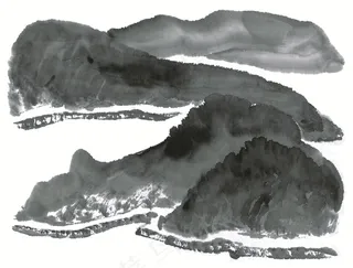 水墨山石临摹jpg素材