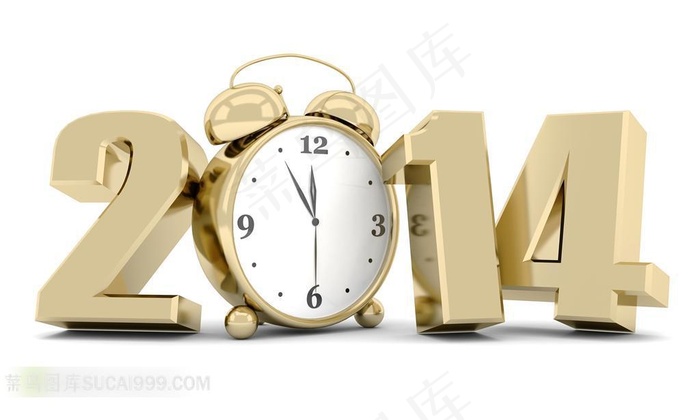 2014钟表立体金属质感数字
