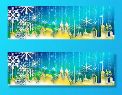 圣诞节雪花装饰风景