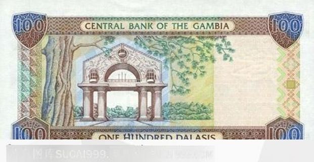 100元外币上的大门图像