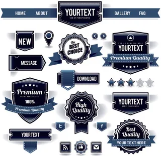 免抠促销品质标签