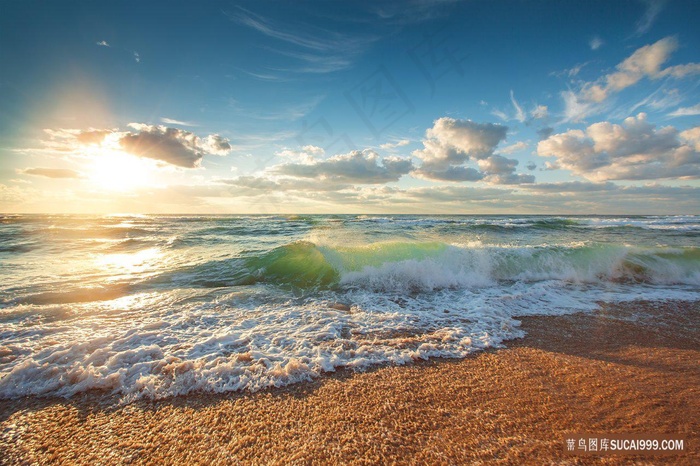 唯美海边日出夕阳壁纸