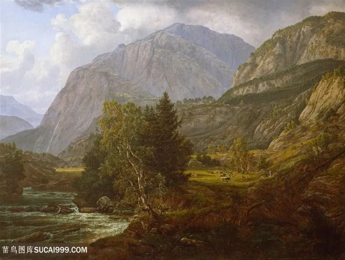 约翰・克里斯蒂安・达尔《福顿达伦的风景》