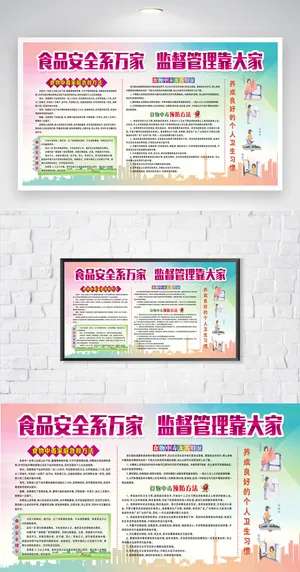 创新食品安全宣传展板设计