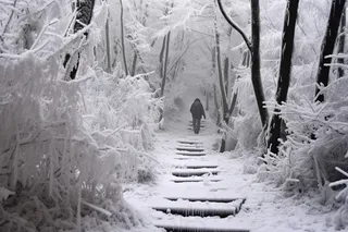 冬天大雪雪花雾凇摄影图
