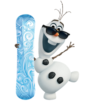 卡通雪人花瓣简笔