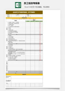 员工绩效考核表4