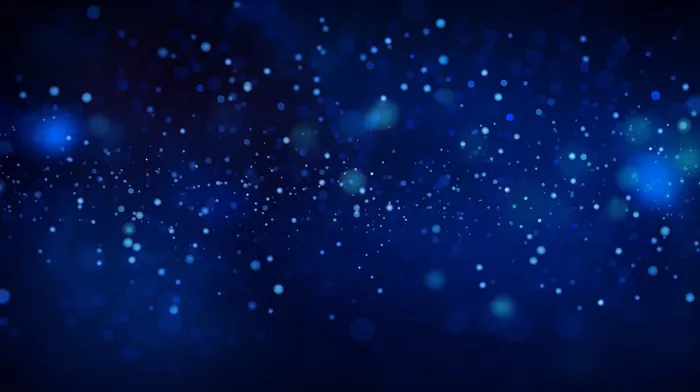 蓝色科技闪光粒子光芒宇宙星空背景(4368x2448)