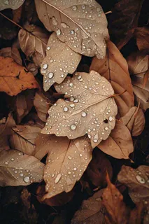 秋天雨天秋叶满地落叶，立秋秋分故事感