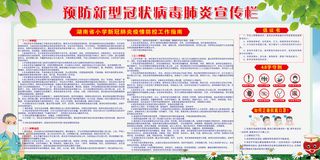 预防新型冠状病毒肺炎宣传栏