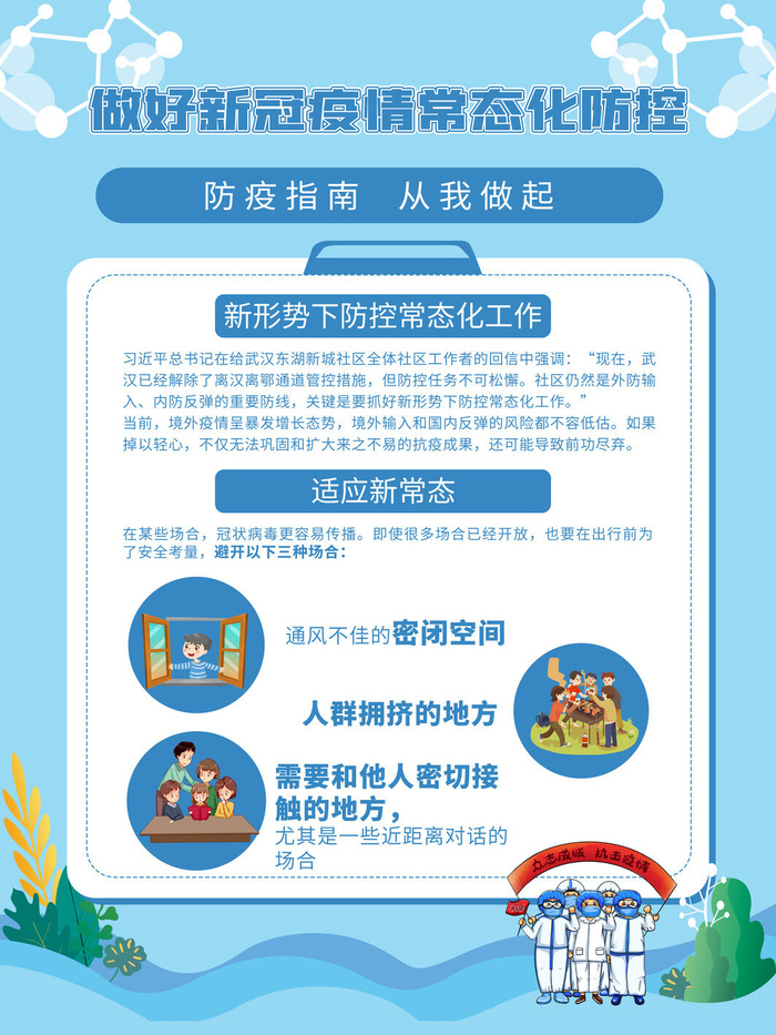 疫情常态化新冠防控系列套图社区宣传公益海报PSD设计素材模板psd模版下载