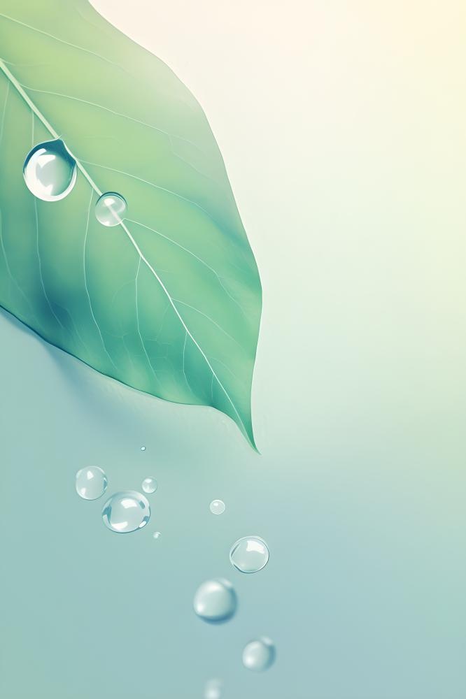 简约清新渐变黄绿色树叶纹理背景(2400x3600)