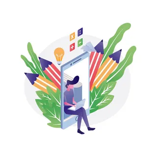 扁平化人物场景办公互联网等距ai矢量设计网页海报UI素材插画