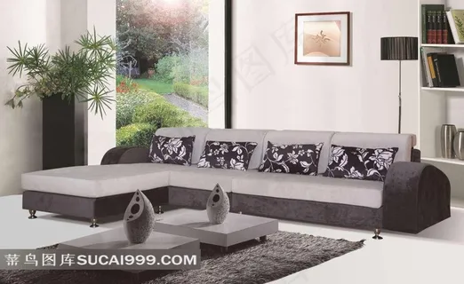 布艺沙发摄影图