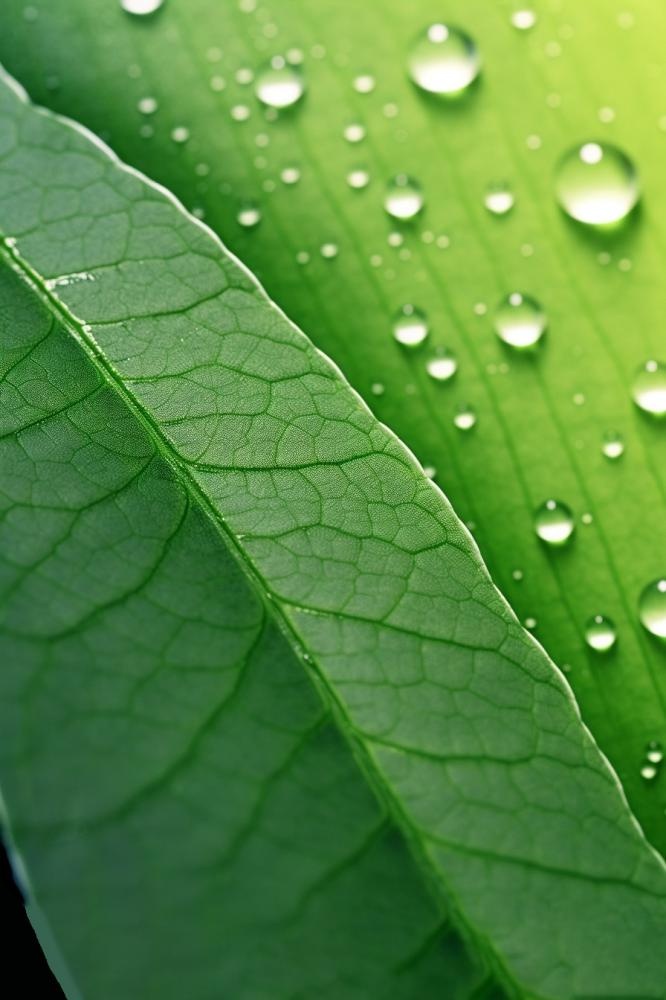 露珠绿叶摄影背景