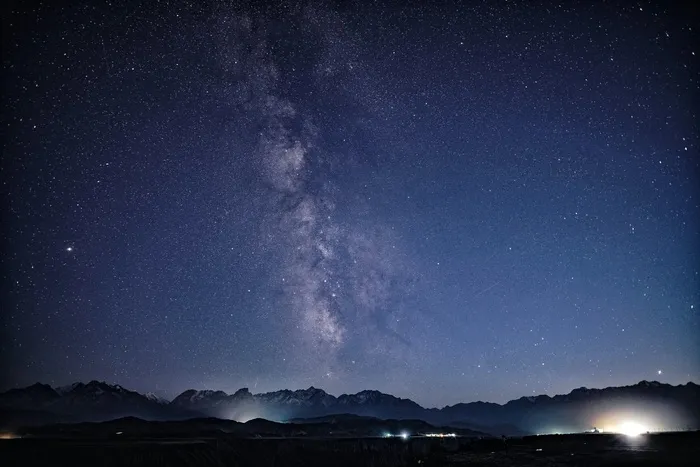 黑色星空摄影素材
