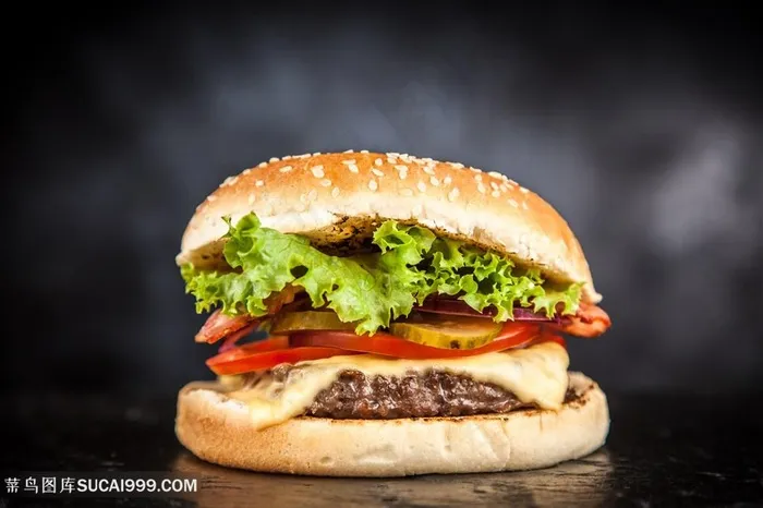 超级汉堡美食高清图片