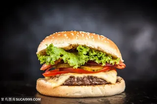 超级汉堡美食高清图片
