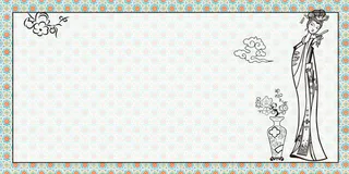 中国风传统水墨古风古典展板边框工笔画PS海报背景平面广告Ai设计素材