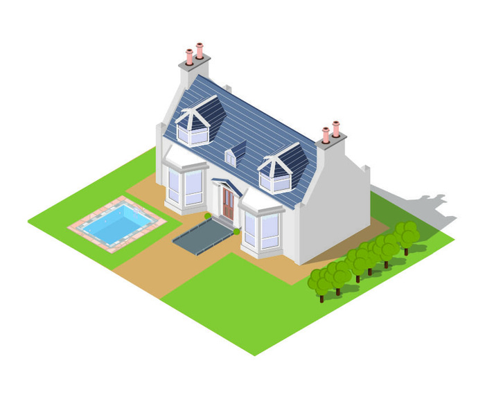 分析图素材图标集合景观建筑立面插画场景AI矢量图形设计