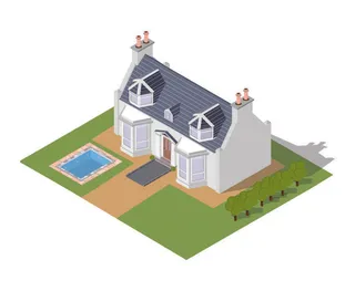 分析图素材图标集合景观建筑立面插画场景AI矢量图形设计