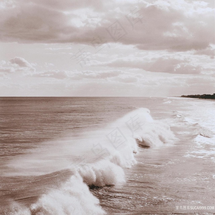 海景海浪风景画